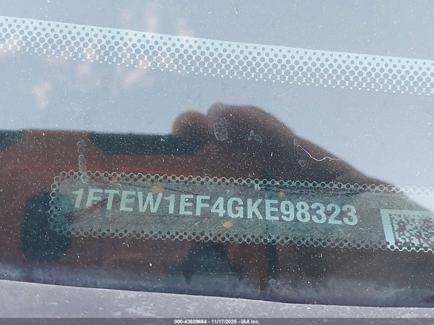 2016 Ford F-150 Xlt VIN: 1FTEW1EF4GKE98323 Lot: 43689664
