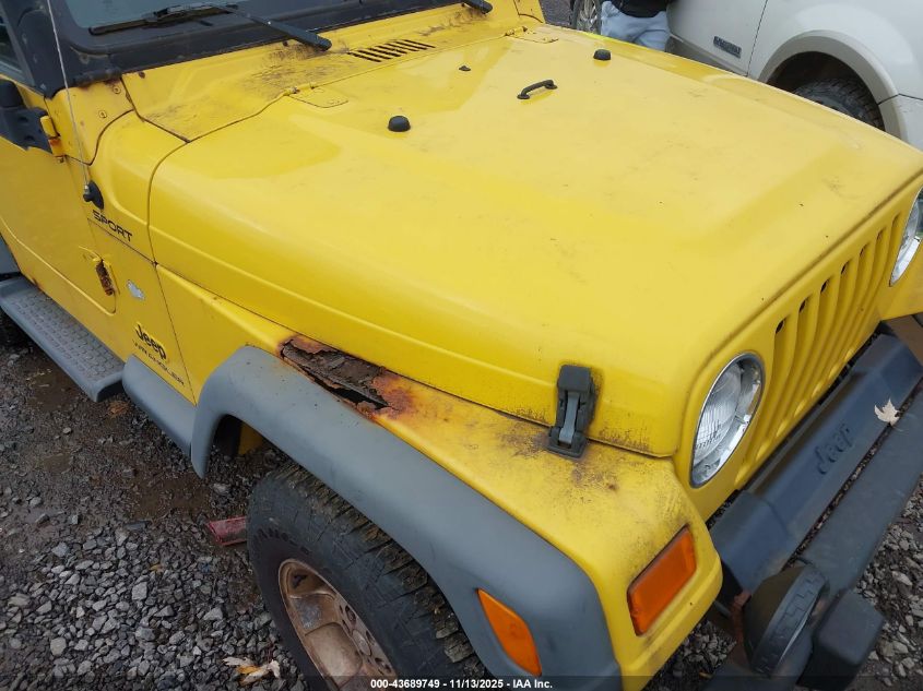 2003 Jeep Wrangler Sport VIN: 1J4FA49S03P368171 Lot: 43689749