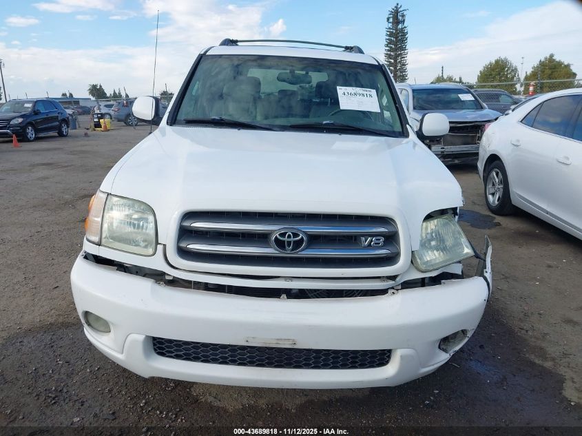 2003 Toyota Sequoia Limited V8 VIN: 5TDBT48A53S182963 Lot: 43689818