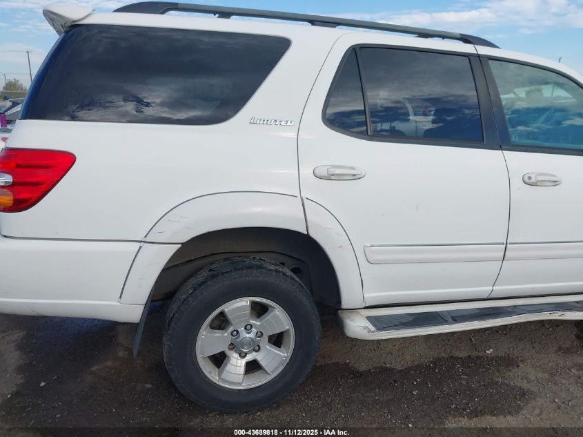 2003 Toyota Sequoia Limited V8 VIN: 5TDBT48A53S182963 Lot: 43689818