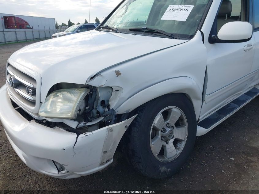 2003 Toyota Sequoia Limited V8 VIN: 5TDBT48A53S182963 Lot: 43689818