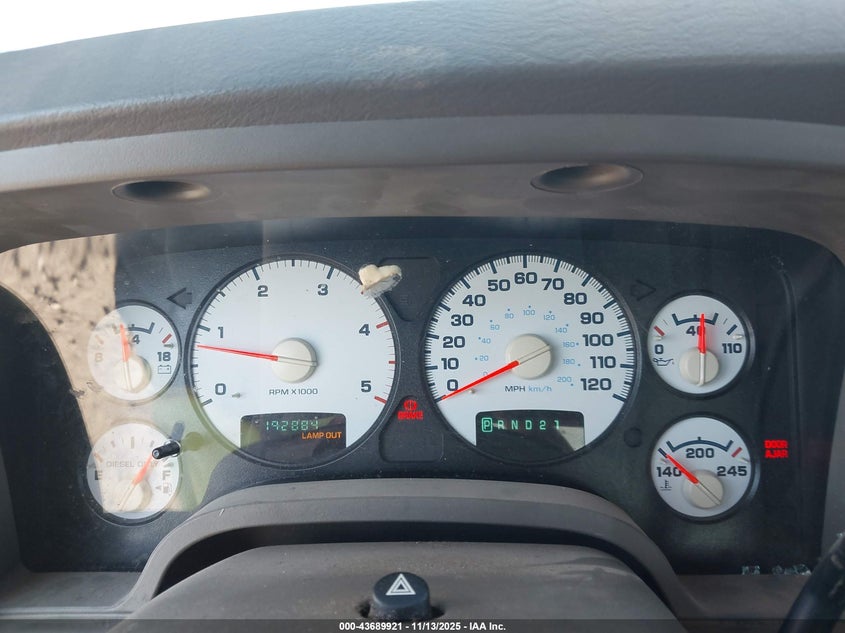 2005 Dodge Ram 2500 Slt/Laramie VIN: 3D7KR28C85G842361 Lot: 43689921