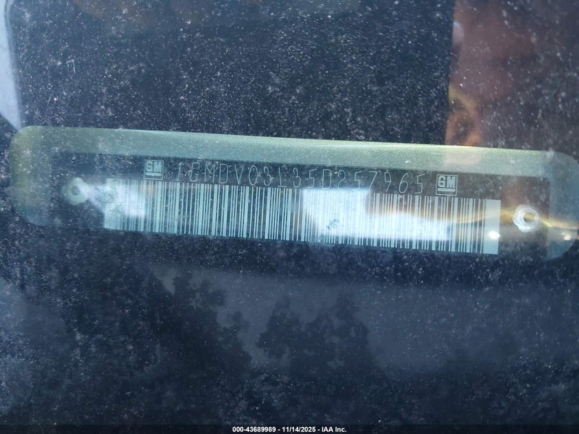 2005 Pontiac Montana Sv6 Fwd VIN: 1GMDV03L35D257965 Lot: 43689989