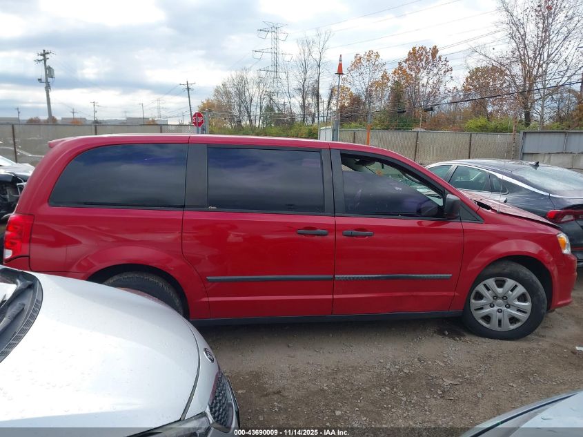2015 Dodge Grand Caravan American Value Pkg VIN: 2C4RDGBG9FR725562 Lot: 43690009