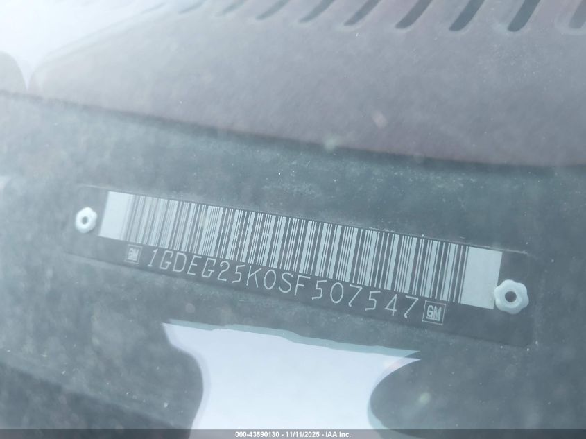 1995 GMC Rally Wagon / Van G2500 VIN: 1GDEG25K0SF507547 Lot: 43690130