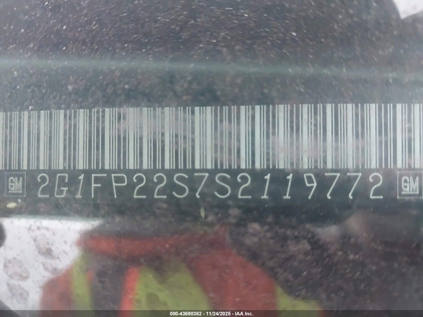 1995 Chevrolet Camaro VIN: 2G1FP22S7S2119772 Lot: 43690382