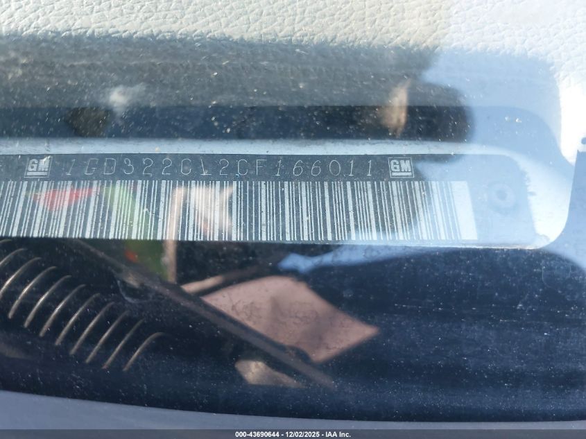 2012 GMC Sierra 3500Hd Chassis Work Truck VIN: 1GD322CL2CF166011 Lot: 43690644