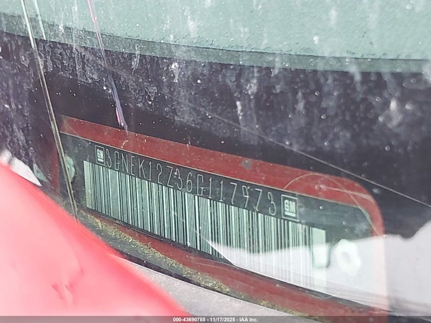 2006 Chevrolet Avalanche 1500 Z71 VIN: 3GNEK12Z36G117973 Lot: 43690788