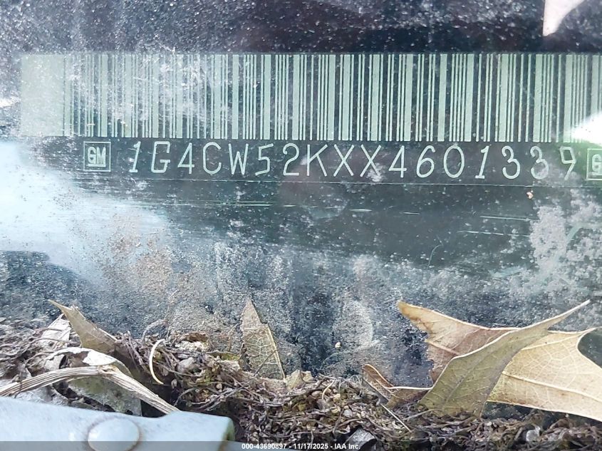 1999 Buick Park Avenue VIN: 1G4CW52KXX4601339 Lot: 43690897