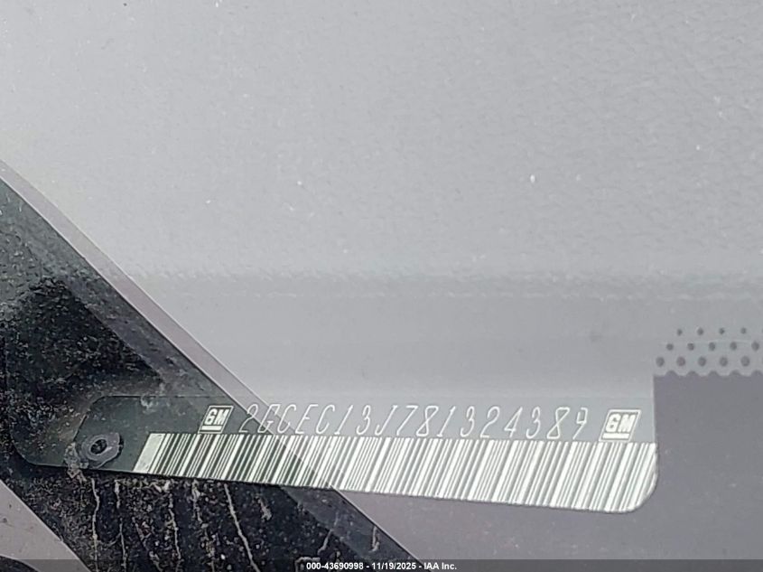 2008 Chevrolet Silverado 1500 Lt1 VIN: 2GCEC13J781324389 Lot: 43690998