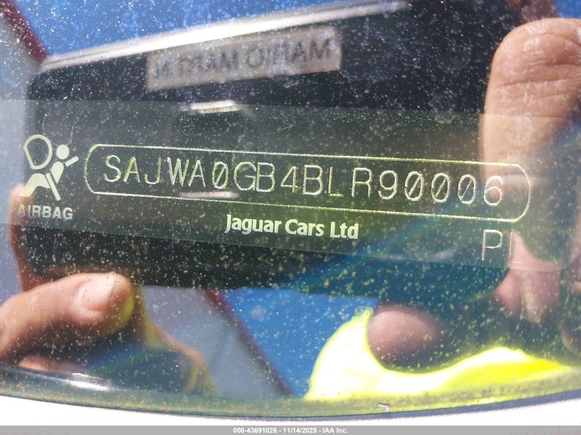 2011 Jaguar Xf Premium VIN: SAJWA0GB4BLR90006 Lot: 43691026