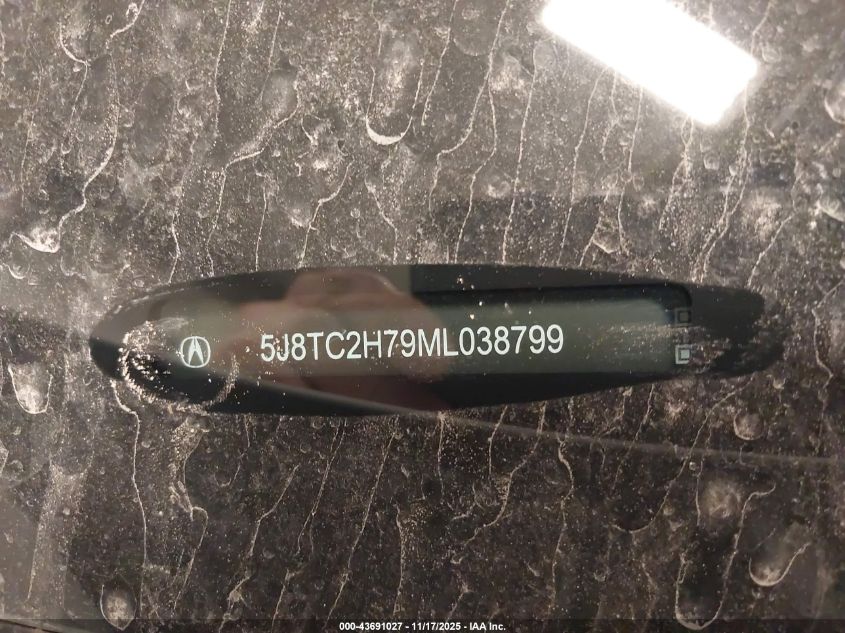 2021 Acura Rdx Advance Package/Pmc Edition VIN: 5J8TC2H79ML038799 Lot: 43691027