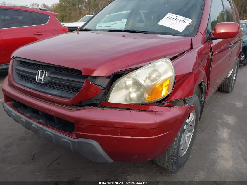 2004 Honda Pilot Ex-L VIN: 2HKYF185648572125 Lot: 43691078