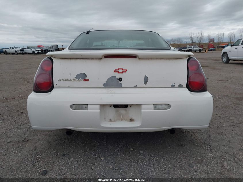 2002 Chevrolet Monte Carlo Ss VIN: 2G1WX15K029281109 Lot: 43691165