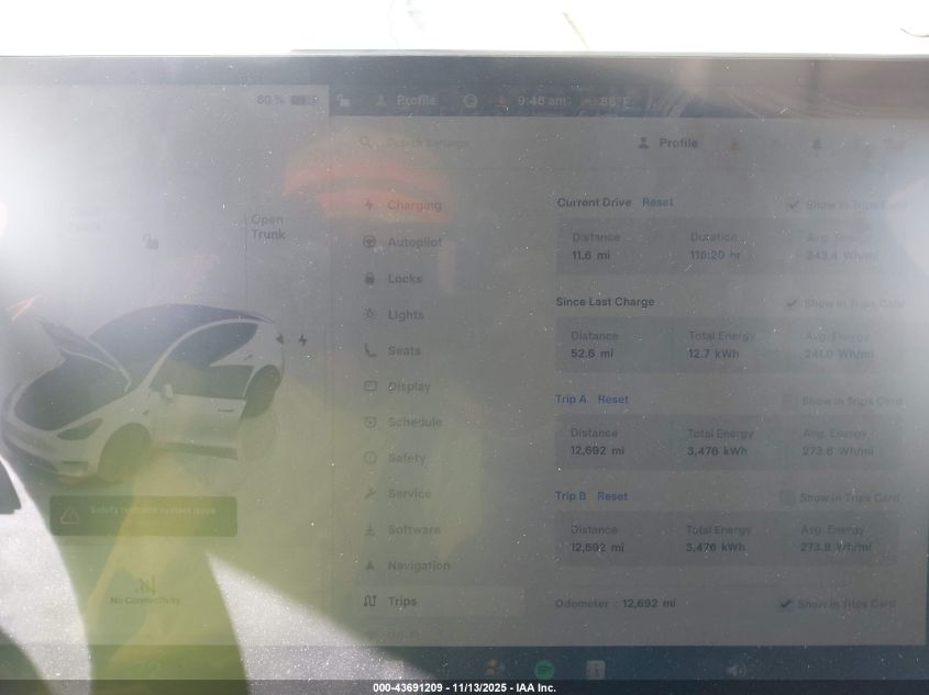 2023 Tesla Model Y Performance Dual Motor All-Wheel Drive VIN: 7SAYGDEF9PF665514 Lot: 43691209