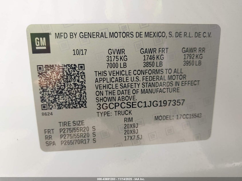 3GCPCSEC1JG197357 2018 CHEVROLET SILVERADO photo no. 9