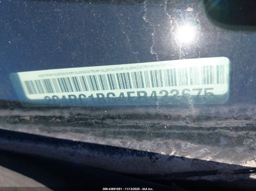 2014 Chrysler Town & Country Touring VIN: 2C4RC1BG4ER423675 Lot: 43691551
