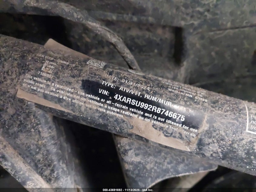 2024 Polaris Ranger Crew Xp 1000 Northstar Premium VIN: 4XARSU992R8746675 Lot: 43691692