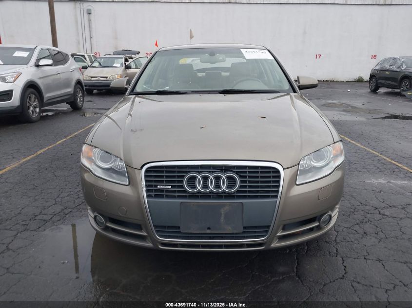 2007 Audi A4 2.0T VIN: WAUDF78E67A228529 Lot: 43691740
