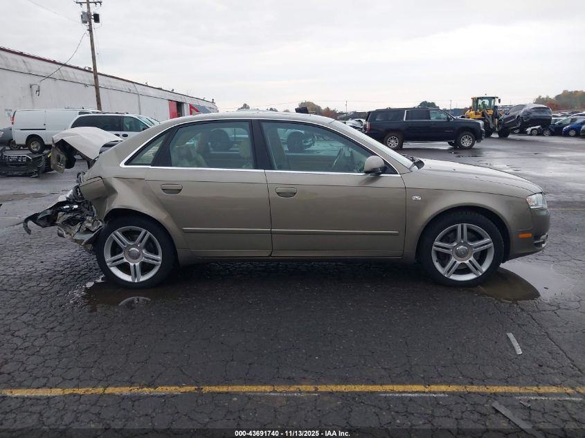2007 Audi A4 2.0T VIN: WAUDF78E67A228529 Lot: 43691740