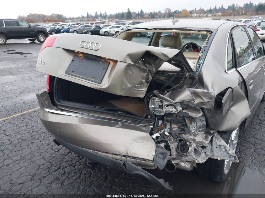 2007 Audi A4 2.0T VIN: WAUDF78E67A228529 Lot: 43691740