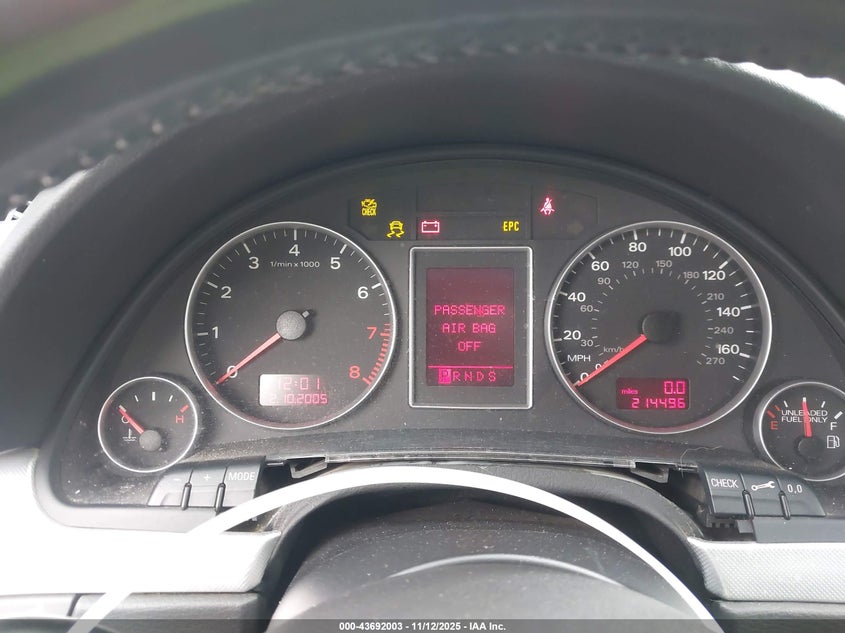 2007 Audi A4 2.0T VIN: WAUAF78E37A063994 Lot: 43692003