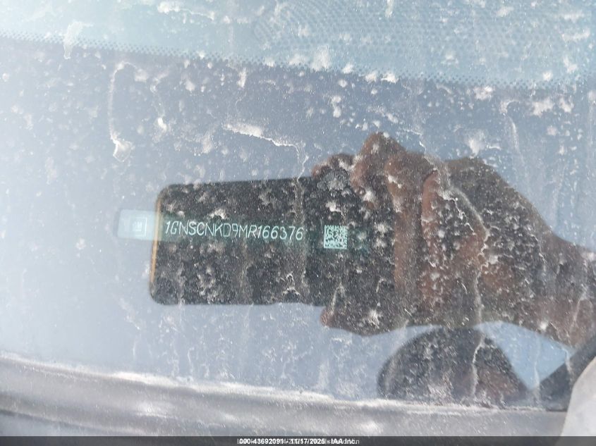 2021 Chevrolet Tahoe 2Wd Lt VIN: 1GNSCNKD9MR166376 Lot: 43692091