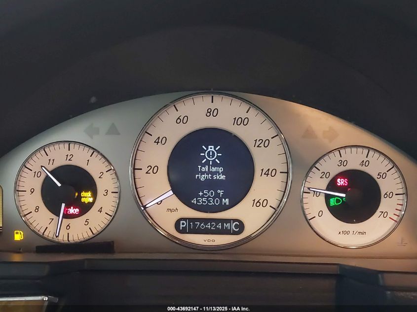 2007 Mercedes-Benz E 350 VIN: WDBUF56X67B046110 Lot: 43692147