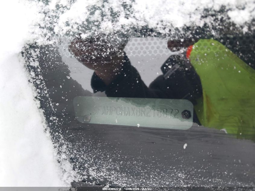 2011 Ford Fusion Se VIN: 3FAHP0HAXBR218872 Lot: 43692216