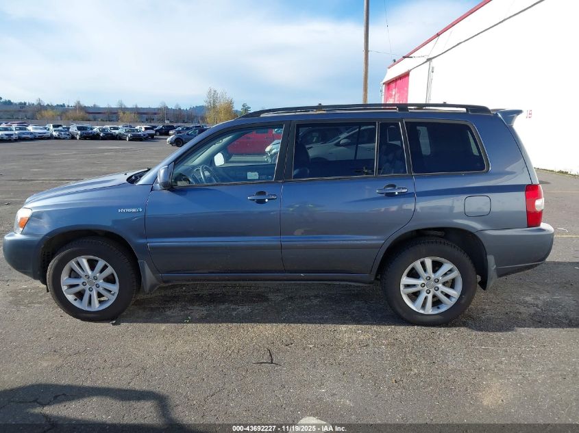 2007 Toyota Highlander Hybrid V6 VIN: JTEHW21A770039680 Lot: 43692227