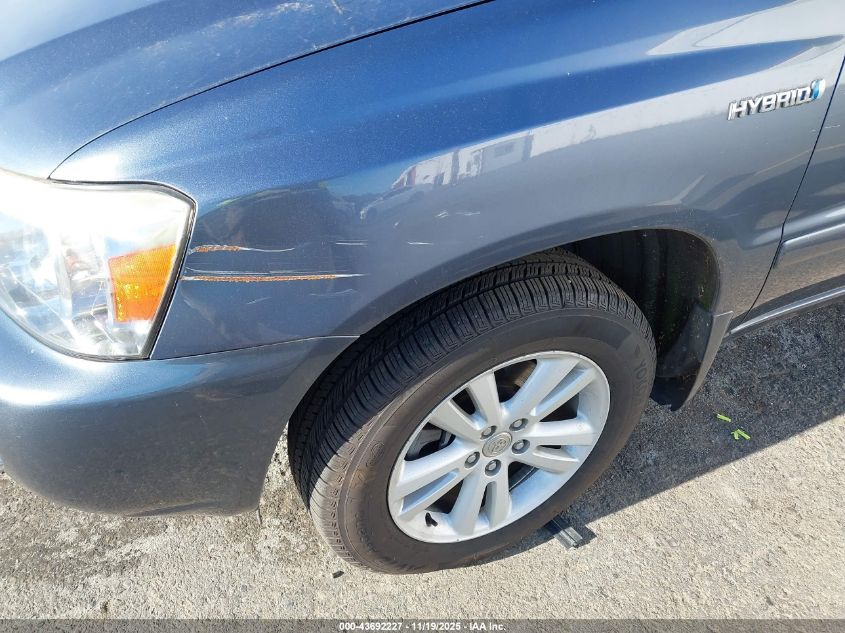 2007 Toyota Highlander Hybrid V6 VIN: JTEHW21A770039680 Lot: 43692227