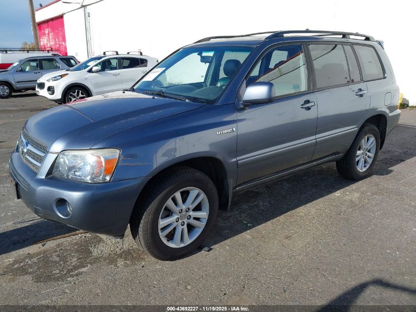 2007 Toyota Highlander Hybrid V6 VIN: JTEHW21A770039680 Lot: 43692227