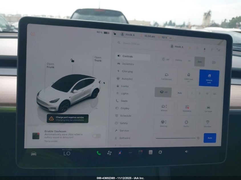 2025 Tesla Model Y Long Range Dual Motor Rear-Wheel Drive VIN: 7SAYGDED7SF229073 Lot: 43692369