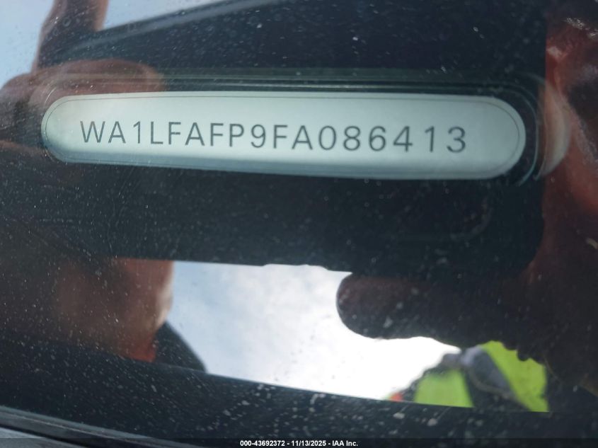 2015 Audi Q5 2.0T Premium VIN: WA1LFAFP9FA086413 Lot: 43692372