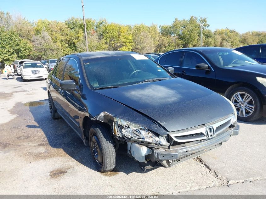 2007 Honda Accord 2.4 Lx VIN: 3HGCM56437G700496 Lot: 43692442
