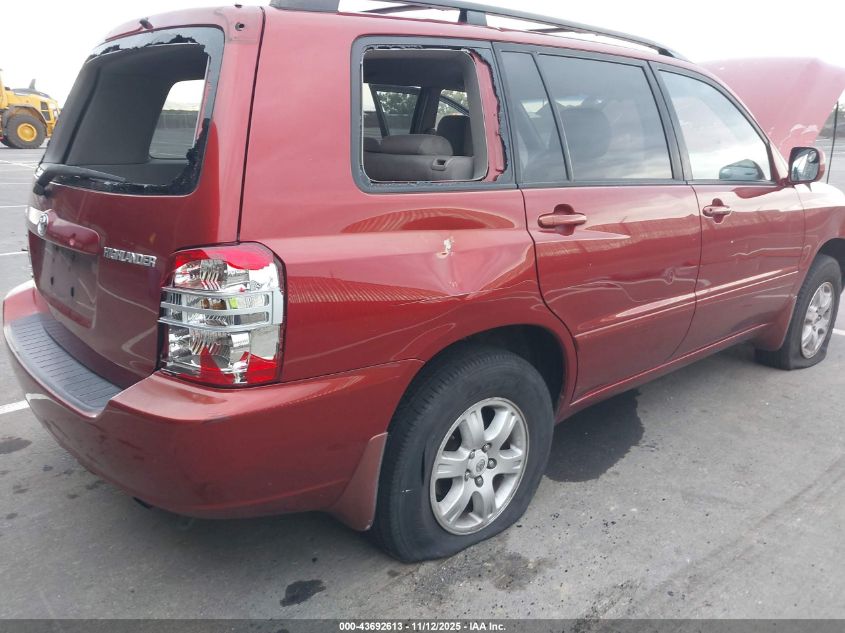 2002 Toyota Highlander V6 VIN: JTEHF21AX20043621 Lot: 43692613