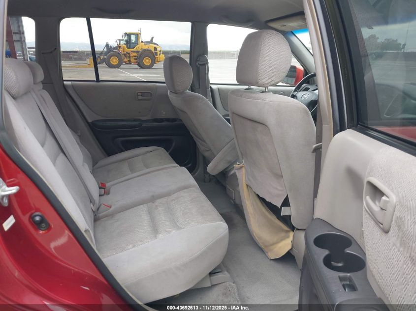 2002 Toyota Highlander V6 VIN: JTEHF21AX20043621 Lot: 43692613