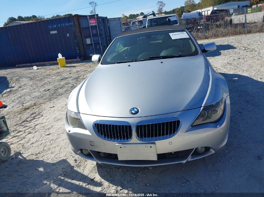 2007 BMW 650I VIN: WBAEK13517CN81172 Lot: 43692785