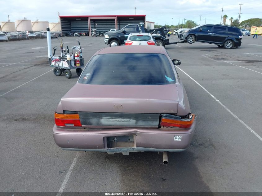 1993 Toyota Corolla Le/Dx VIN: JT2AE09E6P0044267 Lot: 43692887