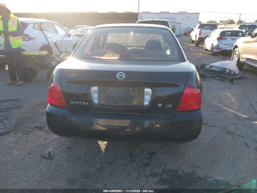 2006 Nissan Sentra 1.8 VIN: 3N1CB51D36L642037 Lot: 43692983