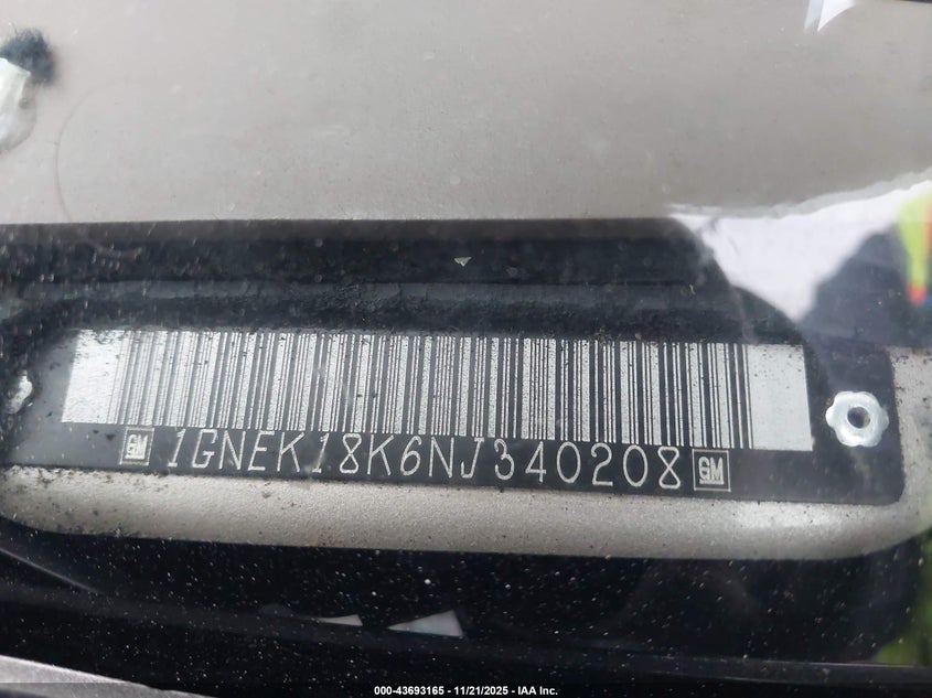 1992 Chevrolet Blazer K1500 VIN: 1GNEK18K6NJ340208 Lot: 43693165