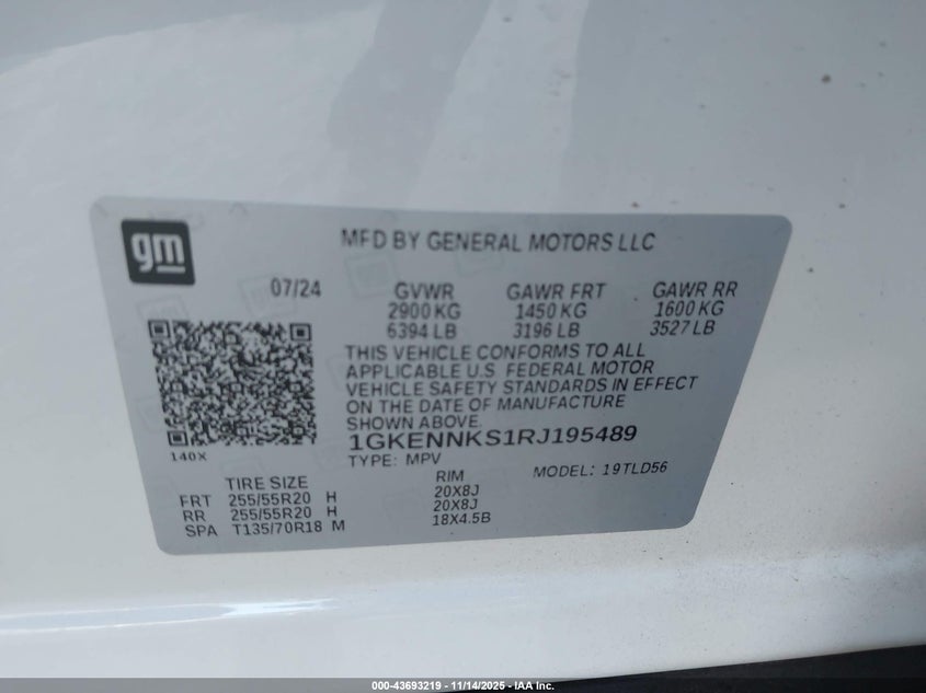 1GKENNKS1RJ195489 2024 GMC ACADIA photo no. 9