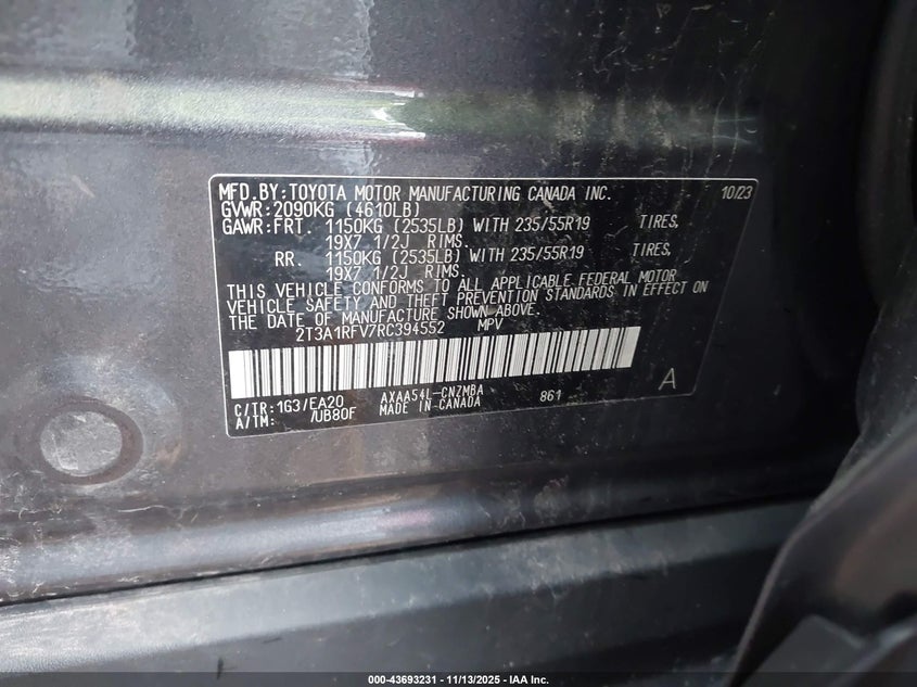 2T3A1RFV7RC394552 2024 TOYOTA RAV 4 photo no. 9