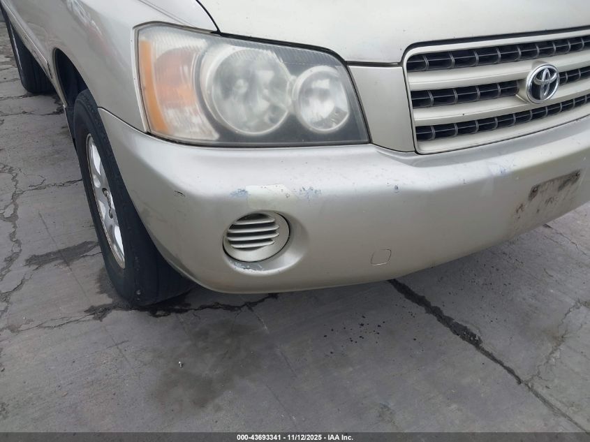 2003 Toyota Highlander V6 VIN: JTEGF21A730087072 Lot: 43693341