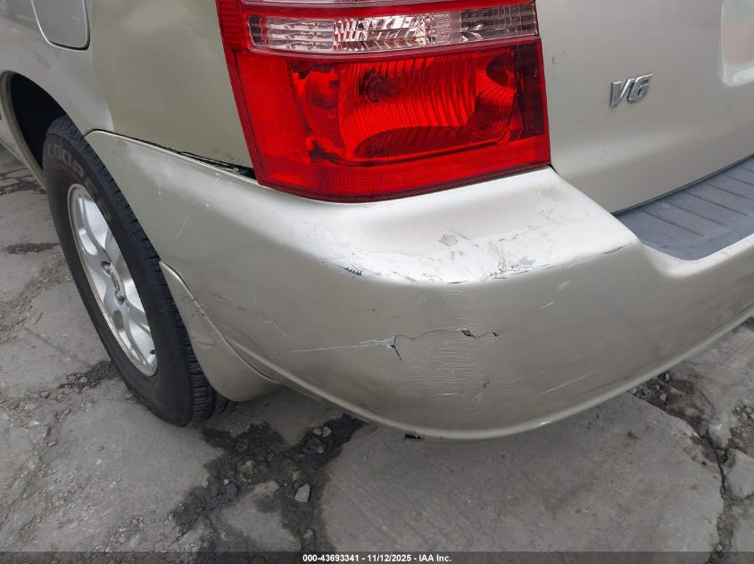 2003 Toyota Highlander V6 VIN: JTEGF21A730087072 Lot: 43693341