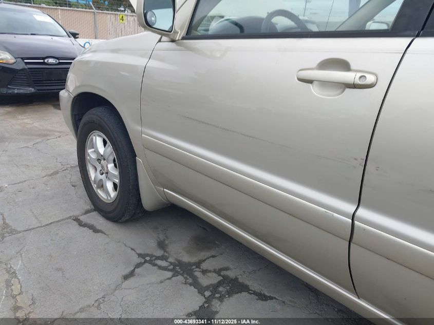 2003 Toyota Highlander V6 VIN: JTEGF21A730087072 Lot: 43693341