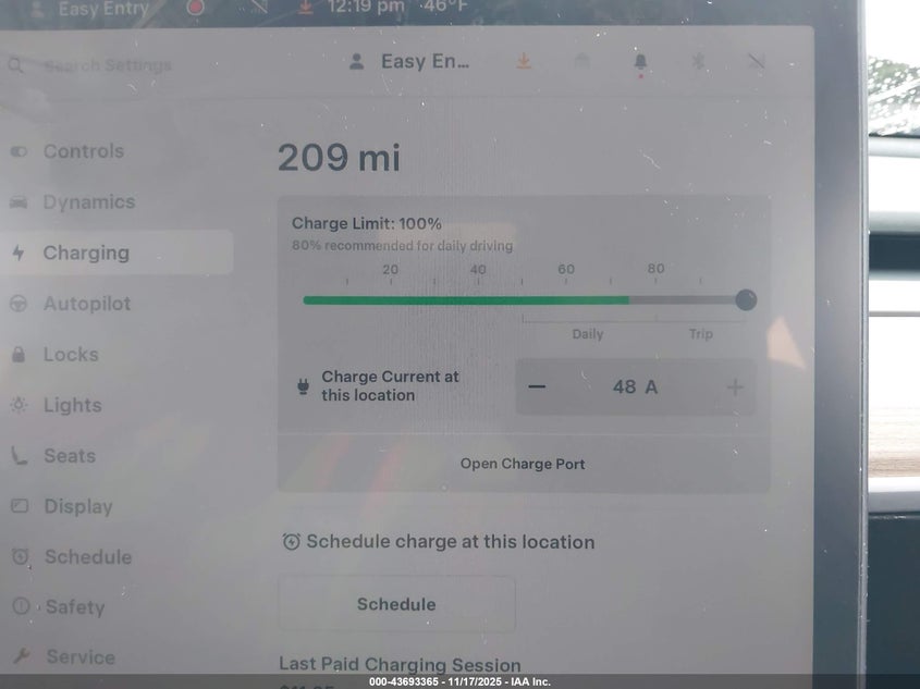 2024 Tesla Model Y Long Range Dual Motor All-Wheel Drive VIN: 7SAYGAEE1RF122280 Lot: 43693365