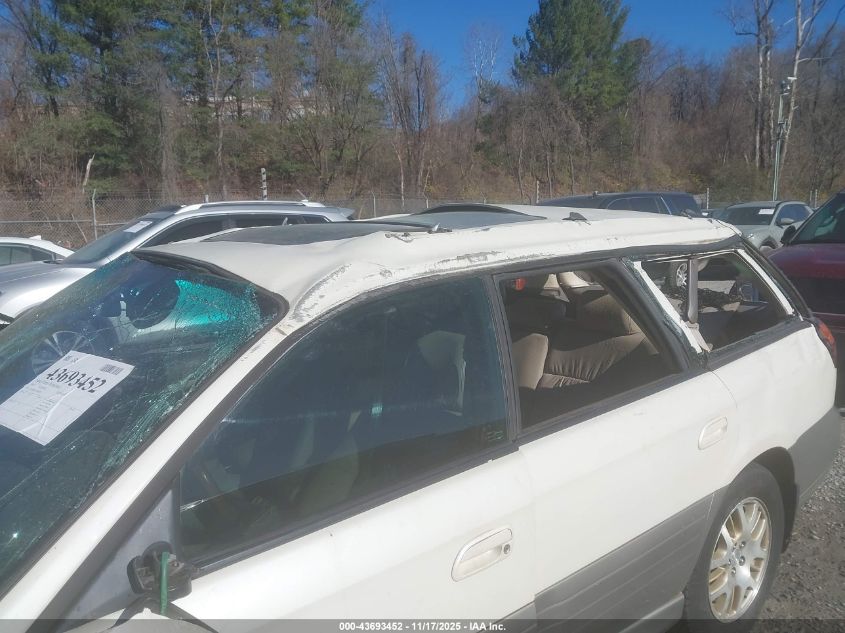 2002 Subaru Outback H6-3.0 Vdc VIN: 4S3BH896127606747 Lot: 43693452