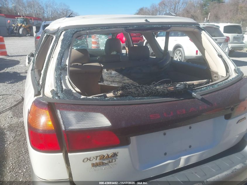 2002 Subaru Outback H6-3.0 Vdc VIN: 4S3BH896127606747 Lot: 43693452