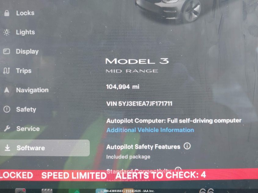 2018 Tesla Model 3 Long Range/Mid Range VIN: 5YJ3E1EA7JF171711 Lot: 43693583